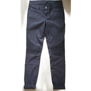 Prana 4 Grey Black Motor Cycle Style Pants Cuffed Detailed Anti Wrinkle‎